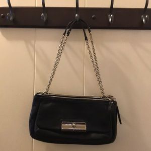 Black Leather Coach Shoulder Bag
